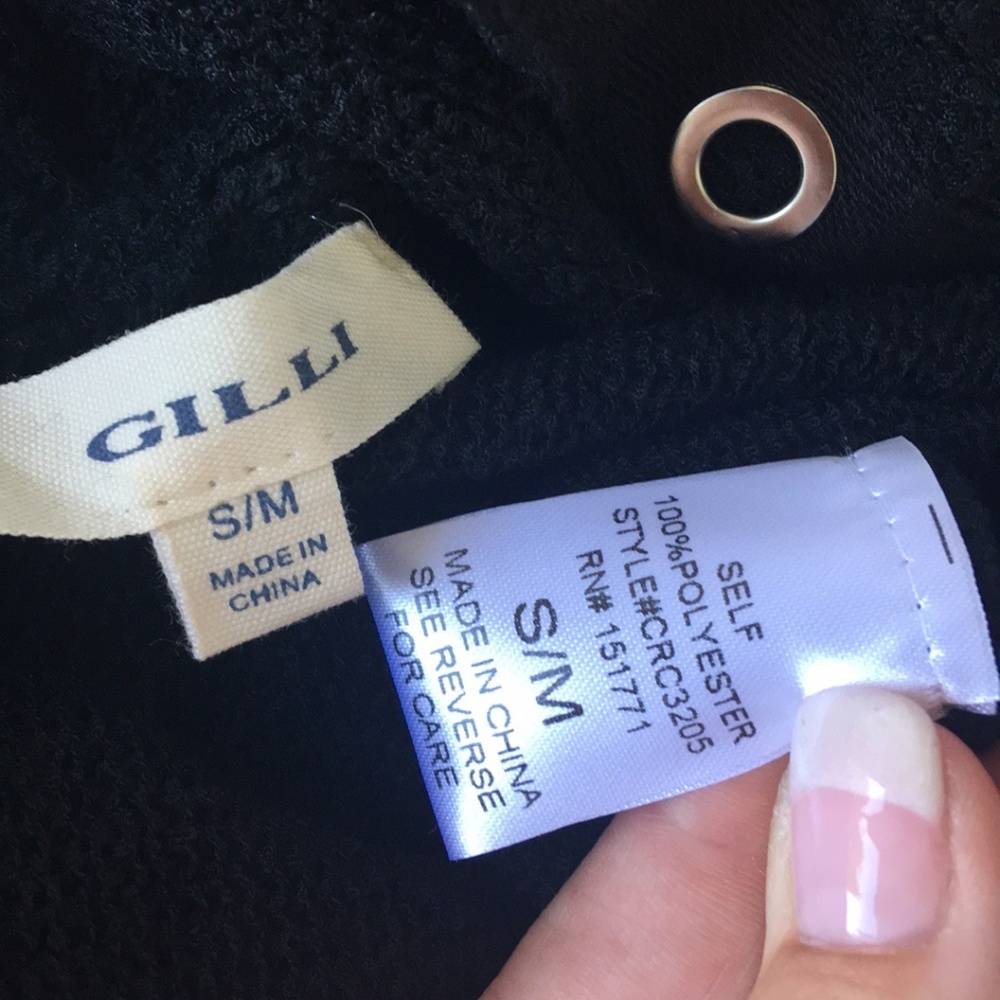 Gilli Black longline cardigan with hood - Picture 8 of 8